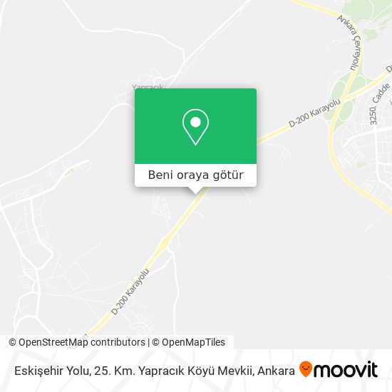 Eskişehir Yolu, 25. Km. Yapracık Köyü Mevkii harita