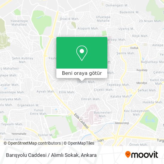 Barışyolu Caddesi / Alımlı Sokak harita