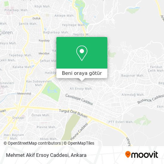Mehmet Akif Ersoy Caddesi harita