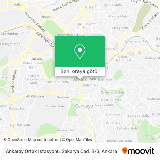 Ankaray Ortak Istasyonu, Sakarya Cad. B / 3 harita
