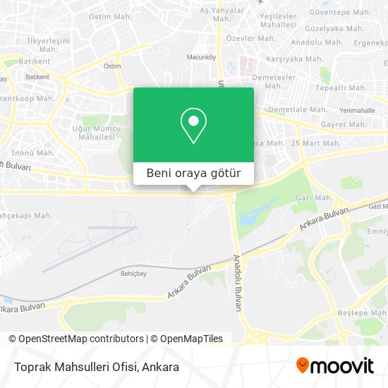 Toprak Mahsulleri Ofisi harita
