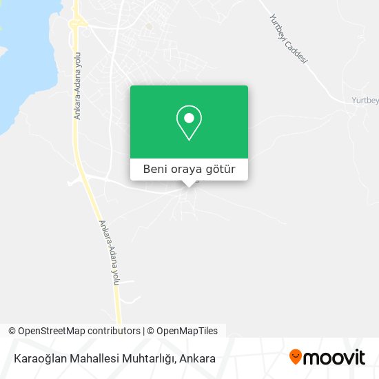 Karaoğlan Mahallesi Muhtarlığı harita