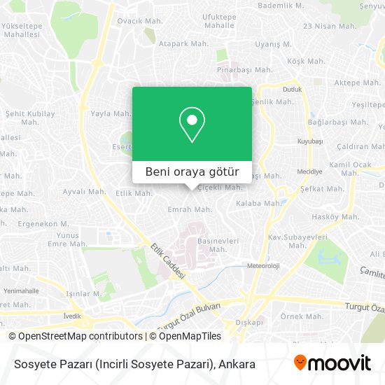 Sosyete Pazarı (Incirli Sosyete Pazari) harita