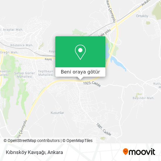 Kıbrısköy Kavşağı harita