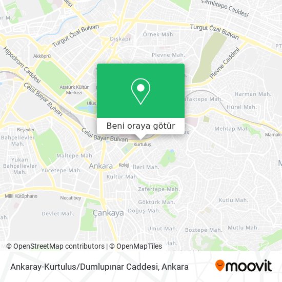 Ankaray-Kurtulus / Dumlupınar Caddesi harita