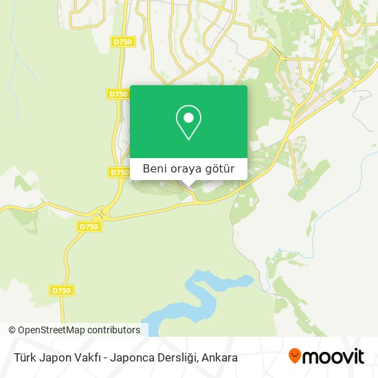 Türk Japon Vakfı - Japonca Dersliği harita