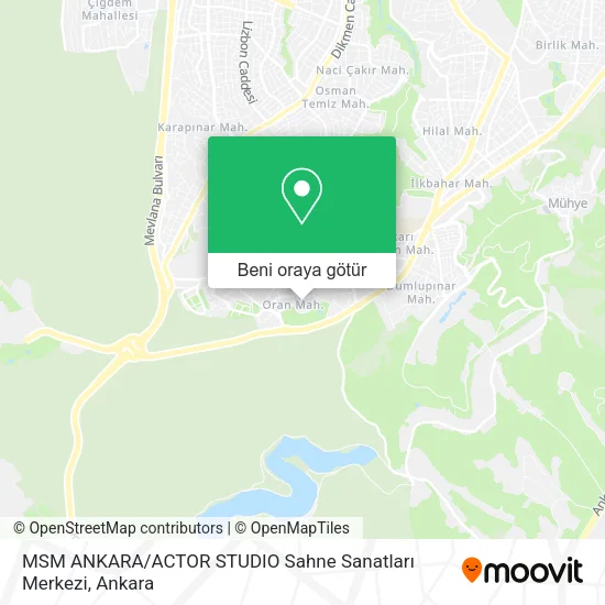 MSM ANKARA / ACTOR STUDIO Sahne Sanatları Merkezi harita