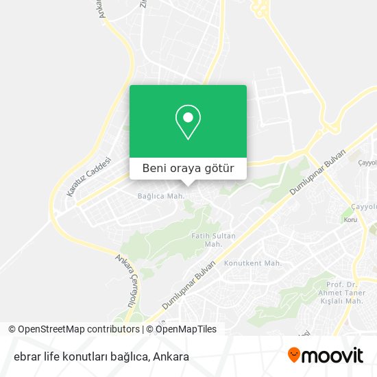 ebrar life konutları bağlıca harita