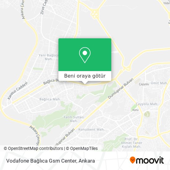 Vodafone Bağlıca Gsm Center harita