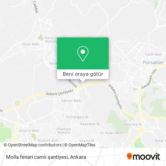 Molla fenari camii şantiyesi harita