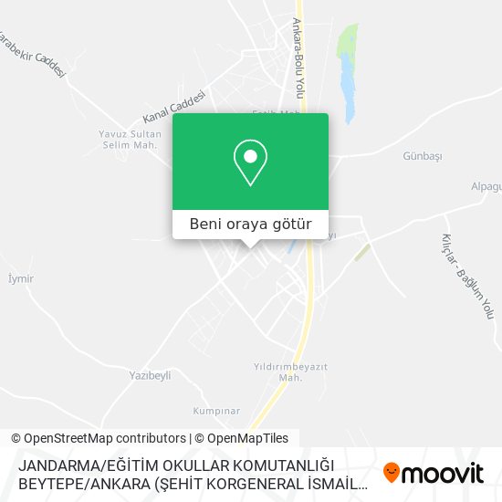 JANDARMA / EĞİTİM OKULLAR KOMUTANLIĞI BEYTEPE / ANKARA (ŞEHİT KORGENERAL İSMAİL SELEN KIŞLASI) harita