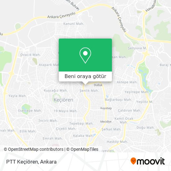 PTT Keçiören harita