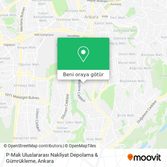 P-Mak Uluslararası Nakliyat Depolama & Gümrükleme harita