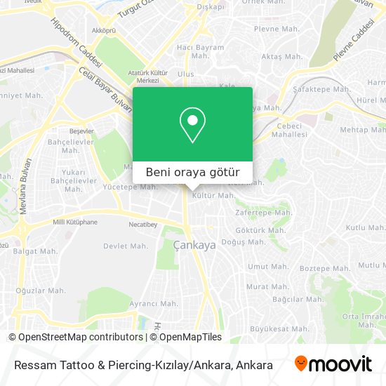 Ressam Tattoo & Piercing-Kızılay / Ankara harita