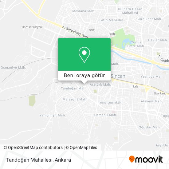 Tandoğan Mahallesi harita