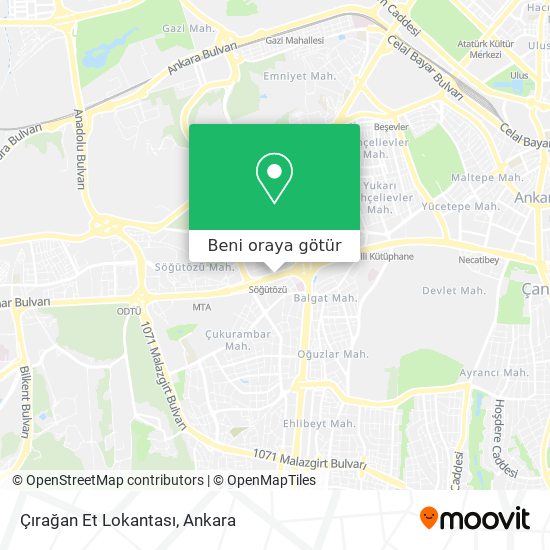 Çırağan Et Lokantası harita