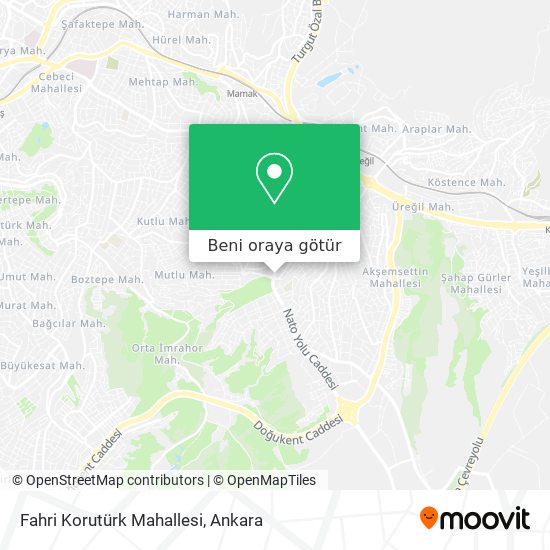 Fahri Korutürk Mahallesi harita
