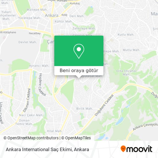 Ankara International Saç Ekimi harita