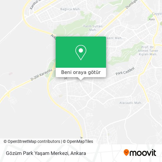 Gözüm Park Yaşam Merkezi harita