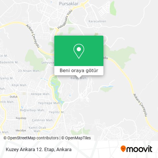 Kuzey Ankara 12. Etap harita