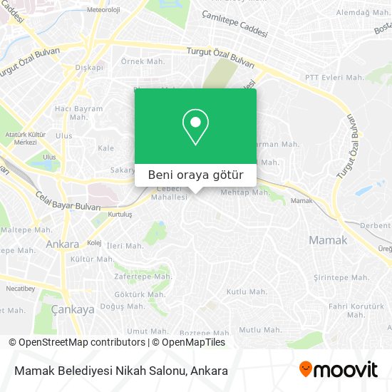 Mamak Belediyesi Nikah Salonu harita