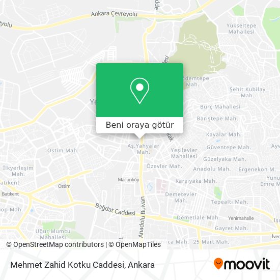 Mehmet Zahid Kotku Caddesi harita