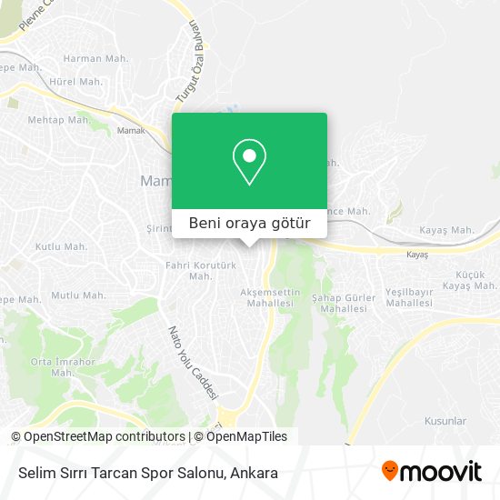 Selim Sırrı Tarcan Spor Salonu harita