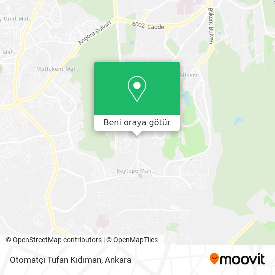 Otomatçı Tufan Kıdıman harita