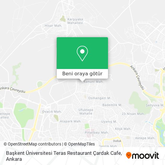 Başkent Üniversitesi Teras Restaurant Çardak Cafe harita