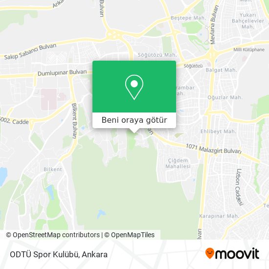 ODTÜ Spor Kulübü harita