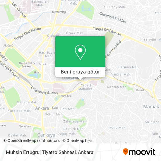 Muhsin Ertuğrul Tiyatro Sahnesi harita