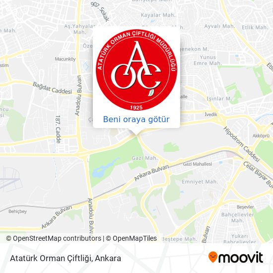 Atatürk Orman Çiftliği harita