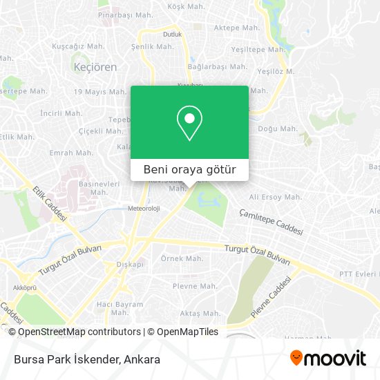 Bursa Park İskender harita