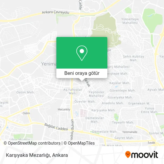 Karşıyaka Mezarlığı harita