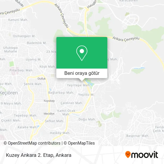 Kuzey Ankara 2. Etap harita