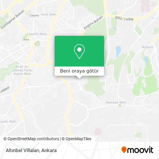 Altınbel Villaları harita