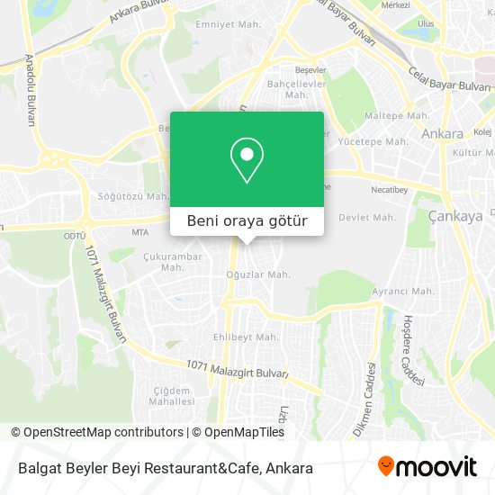 Balgat Beyler Beyi Restaurant&Cafe harita