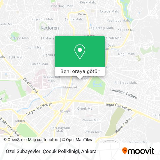 Özel Subayevleri Çocuk Polikliniği harita