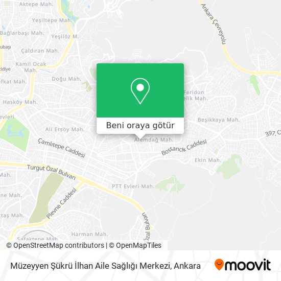 Müzeyyen Şükrü İlhan Aile Sağlığı Merkezi harita