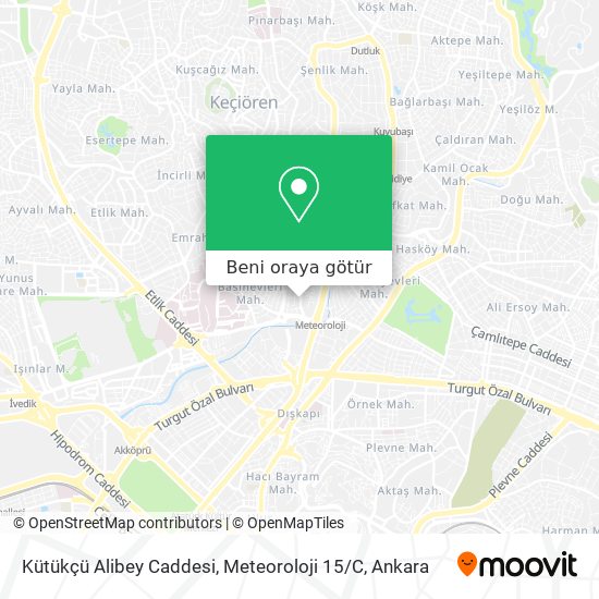 Kütükçü Alibey Caddesi, Meteoroloji 15 / C harita