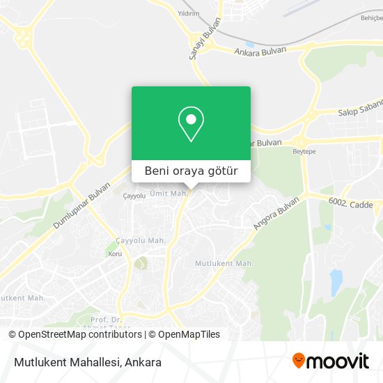 Mutlukent Mahallesi harita