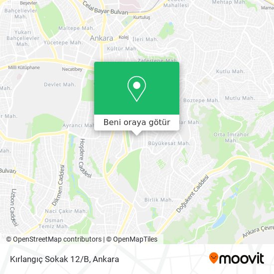 Kırlangıç Sokak 12/B harita
