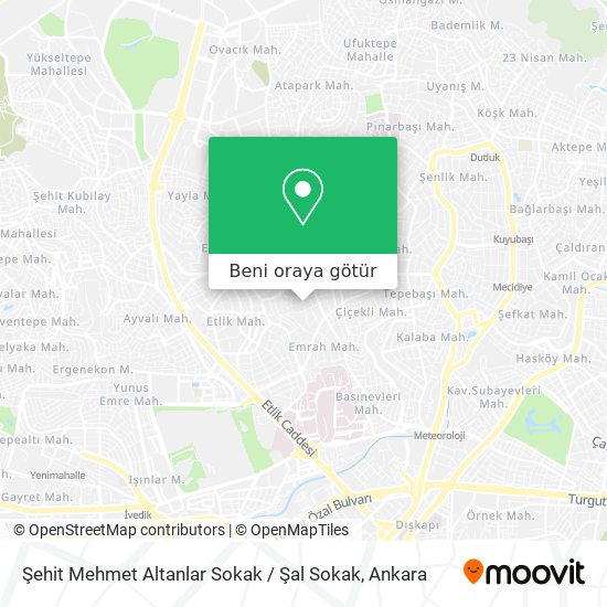 Şehit Mehmet Altanlar Sokak / Şal Sokak harita