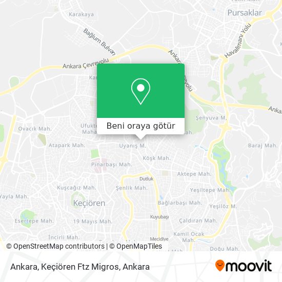 Ankara, Keçiören Ftz Migros harita