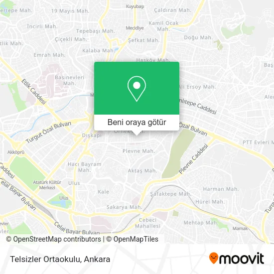 Telsizler Ortaokulu harita