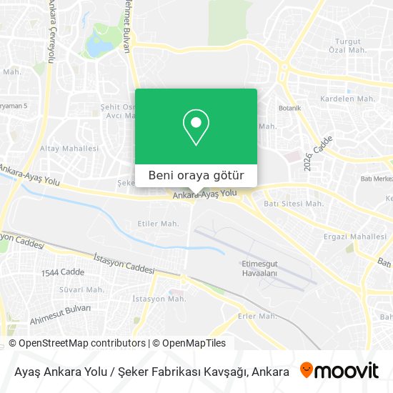 Ayaş Ankara Yolu / Şeker Fabrikası Kavşağı harita
