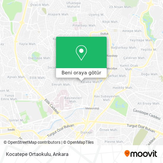 Kocatepe Ortaokulu harita