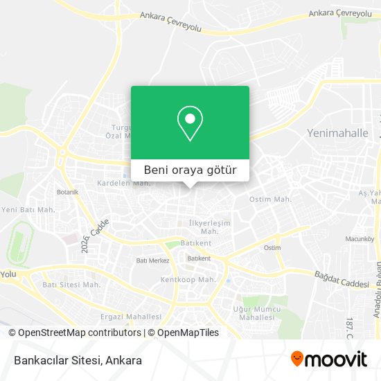 Bankacılar Sitesi harita