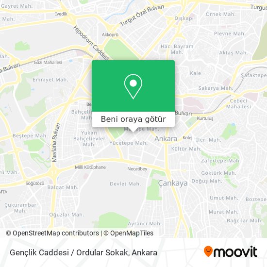 Gençlik Caddesi / Ordular Sokak harita