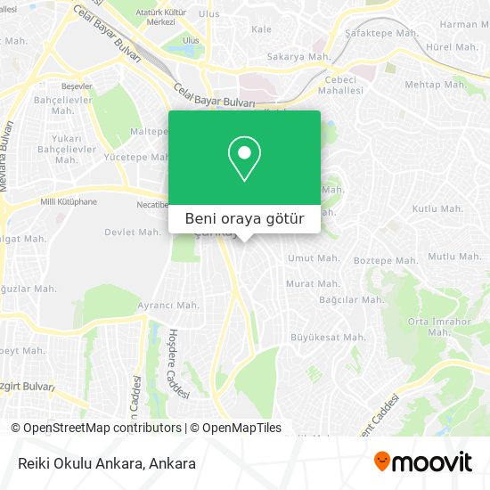 Reiki Okulu Ankara harita